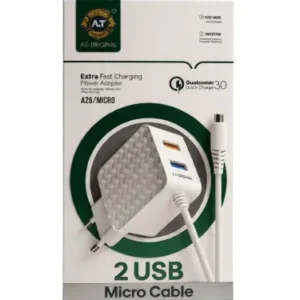 A.T A26 Extra Fast Charger – Micro USB + PD 3.0