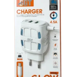 BGT Premium Glow Charger 4.5A Micro USB Charger