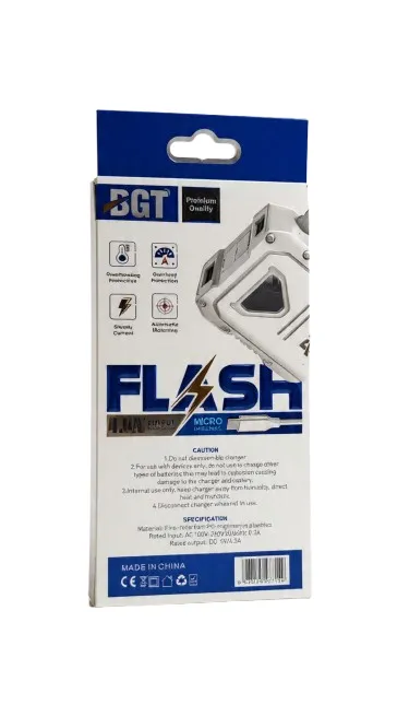 BGT Premium Flash Charger 4.5A Micro USB Charger