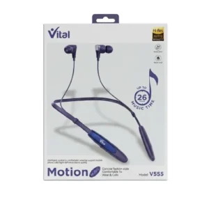 Vital V555 Wireless Neckband Earphones – 26 Hours Battery