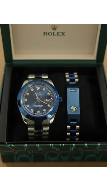 Rolex Datejust Style Watch & Bracelet Set – 100g