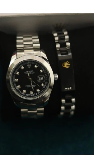 Rolex Datejust Style Watch & Bracelet Set – 100g
