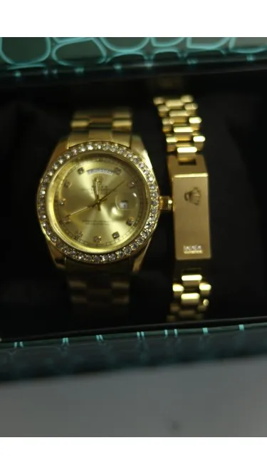 Rolex Datejust Style Watch & Bracelet Set – 100g